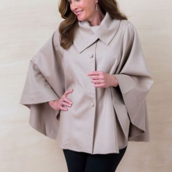 SIMPLY NATURAL 100% Baby Alpaca Wool Brunetta Cape One Size Fits Made in Peru - Picture 3 of 13